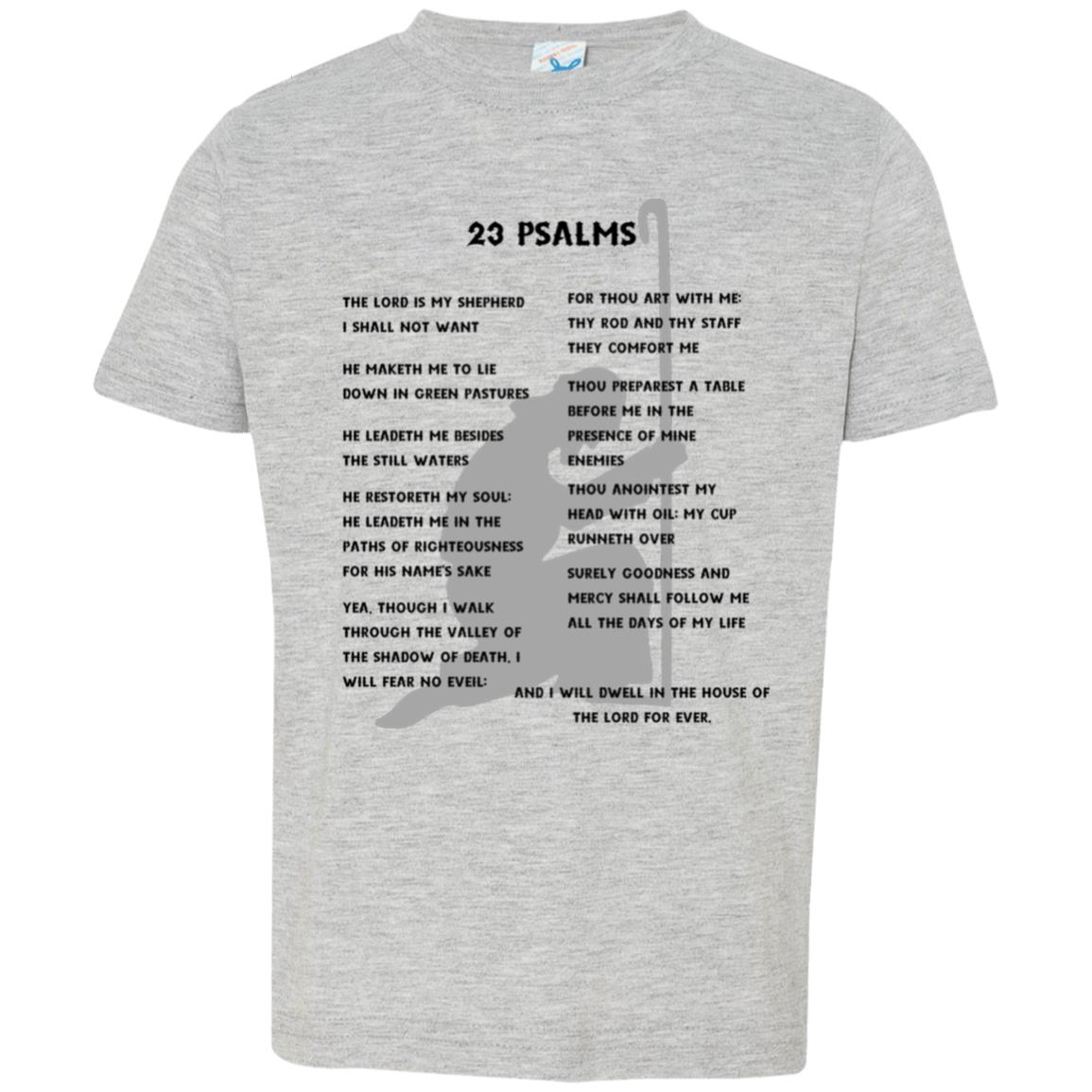 23 Psalms Toddler Short Sleeve - Black