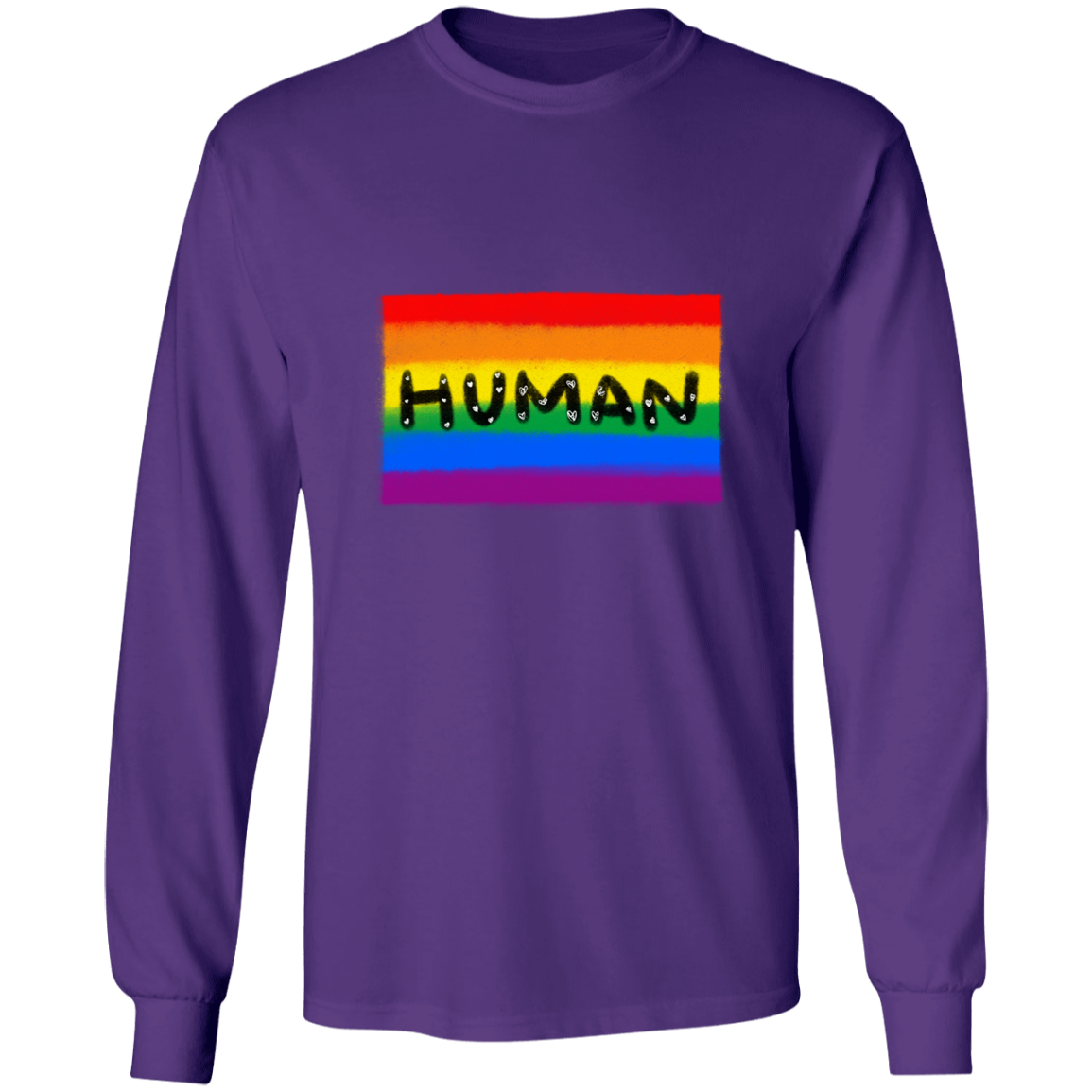 Human Pride Flag Long Sleeve Shirt