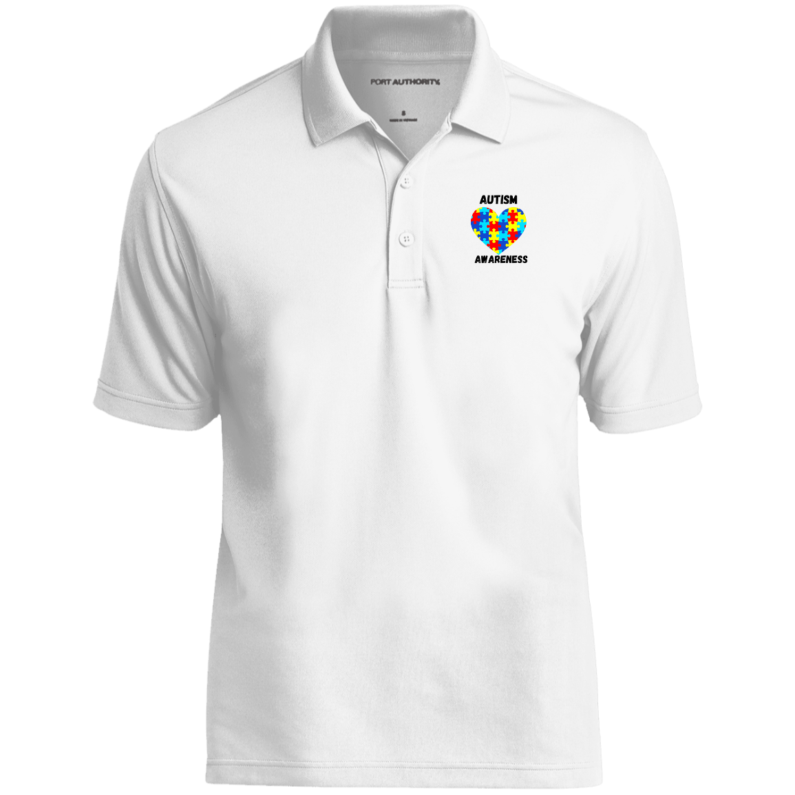 Autism Heart Short Sleeve Polo