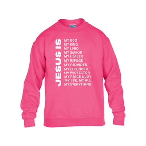 Jesus Is Youth Crewneck Sweatshirt - White