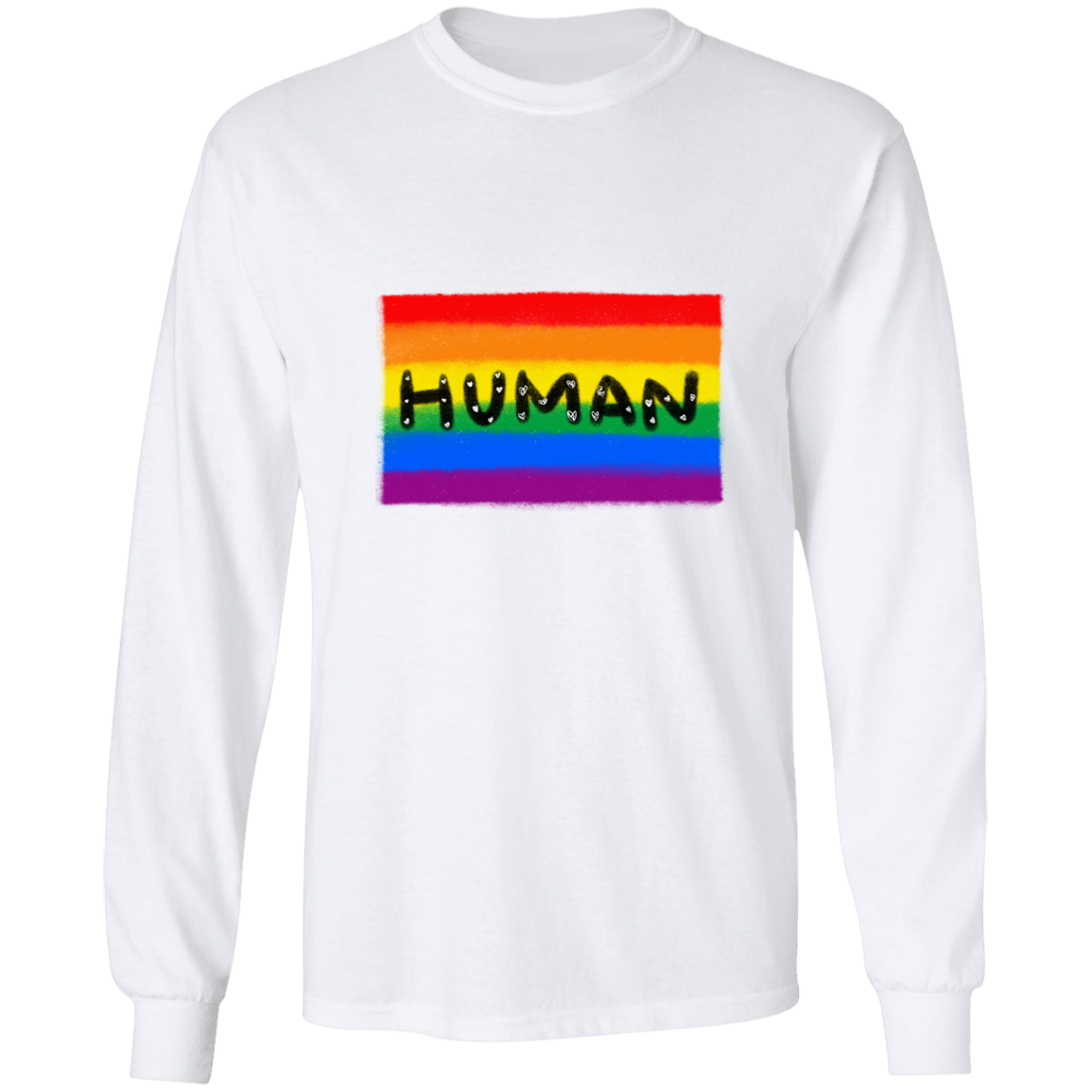 Human Pride Flag Long Sleeve Shirt