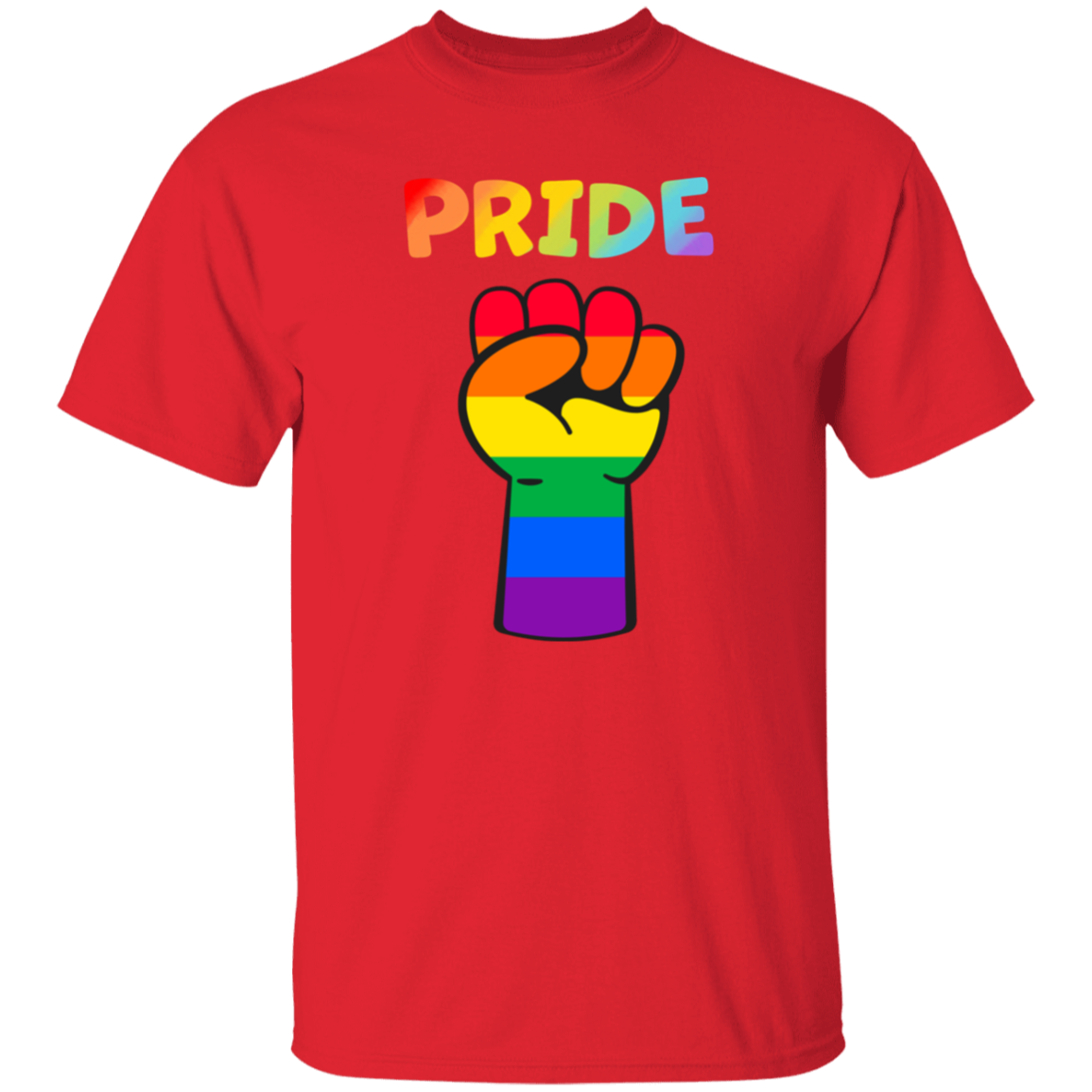 Rainbow Pride Fist Short Sleeve Shirt