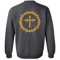 Jesus Crown Crewneck Pullover Sweatshirt