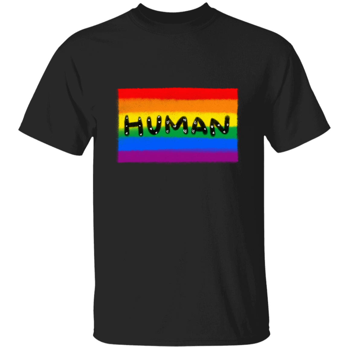 Human Pride Flag Short Sleeve Shirt