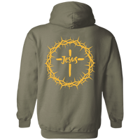 Jesus Crown Pullover Hoodie - Back