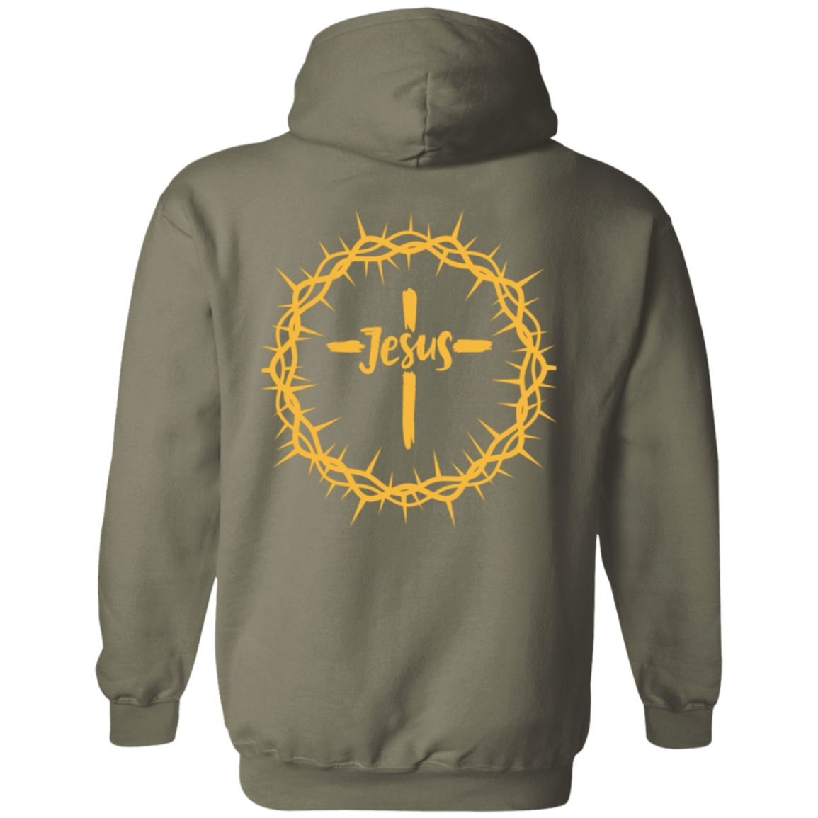 Jesus Crown Pullover Hoodie - Back