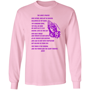 Lord's Prayer Long Sleeve T-shirt Purple