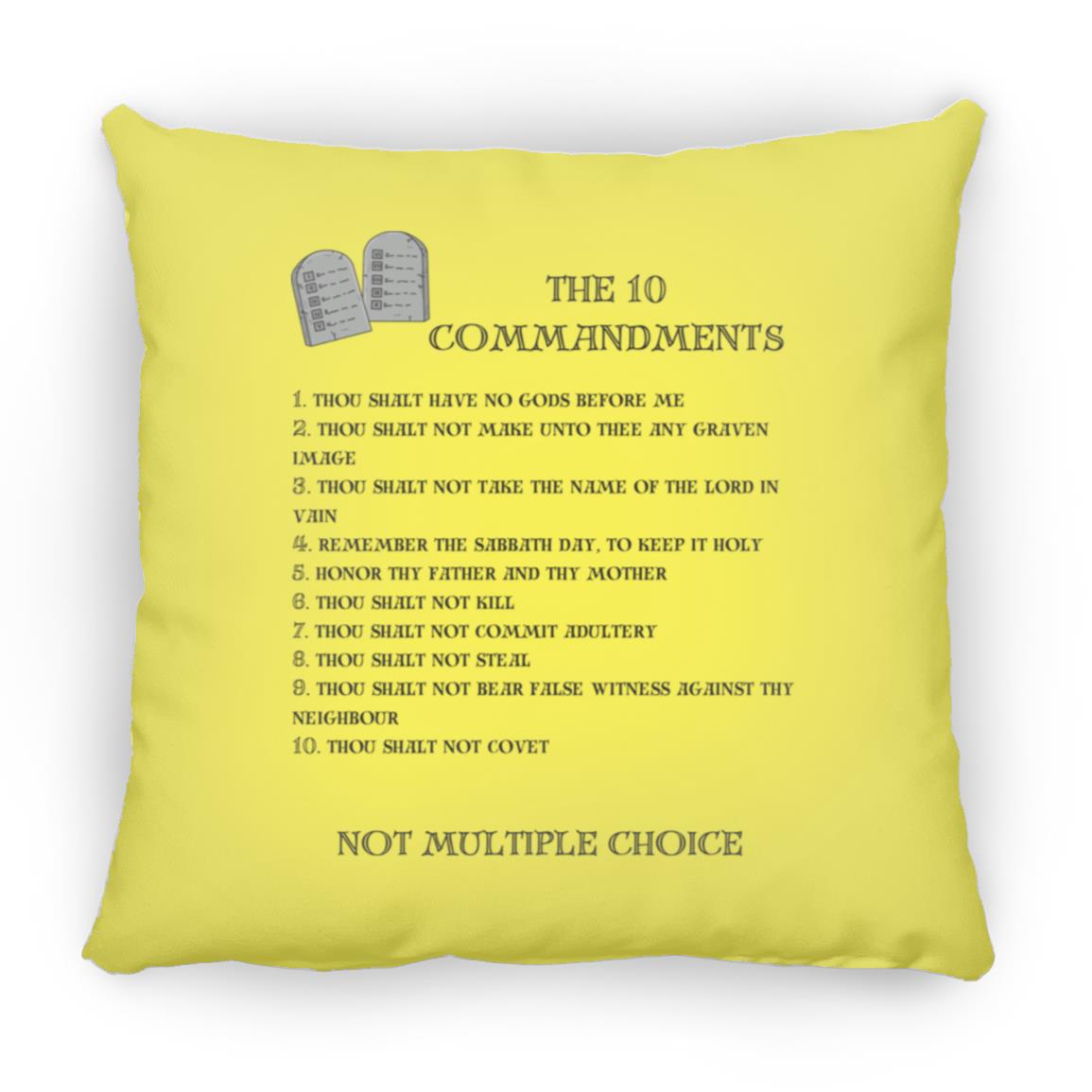 The 10 Commandments Pillow - Black