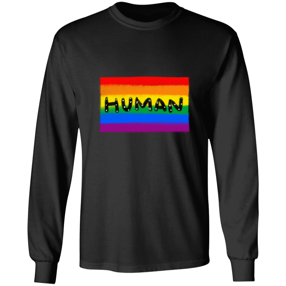 Human Pride Flag Long Sleeve Shirt