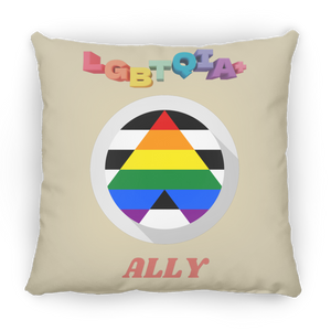 LGBTQIA+ ALLY SQUARE PILLOW