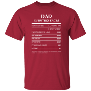 Nutrition Facts T-Shirt SS - Dad - White