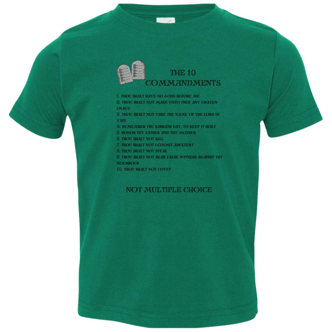 The 10 Commandments Toddler Short Sleeve - Black