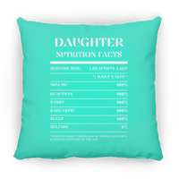 Nutrition Facts Pillow - Daughter - White