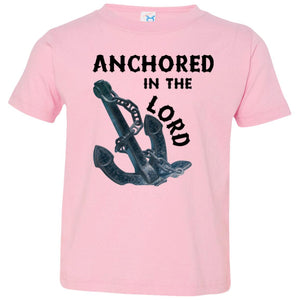 Anchored in the Lord Toddler Short Sleeve - Black