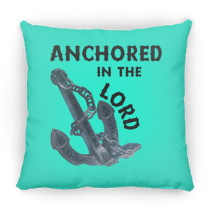 Anchored in the Lord Pillow - Black