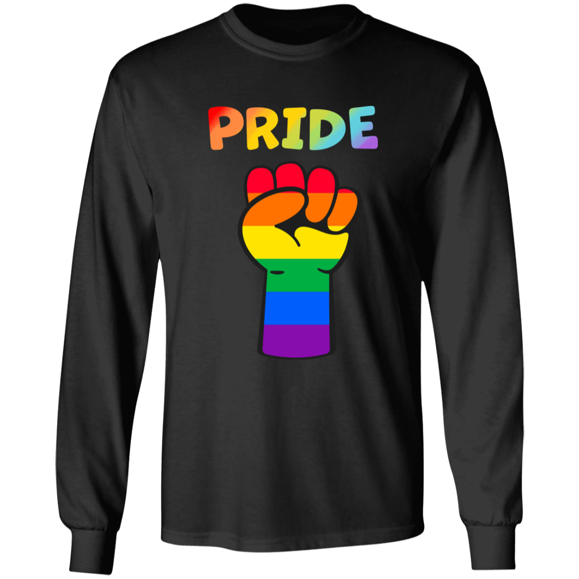 Rainbow Pride Fist Long Sleeve Shirt