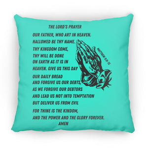 Lord's Prayer Black Pillow