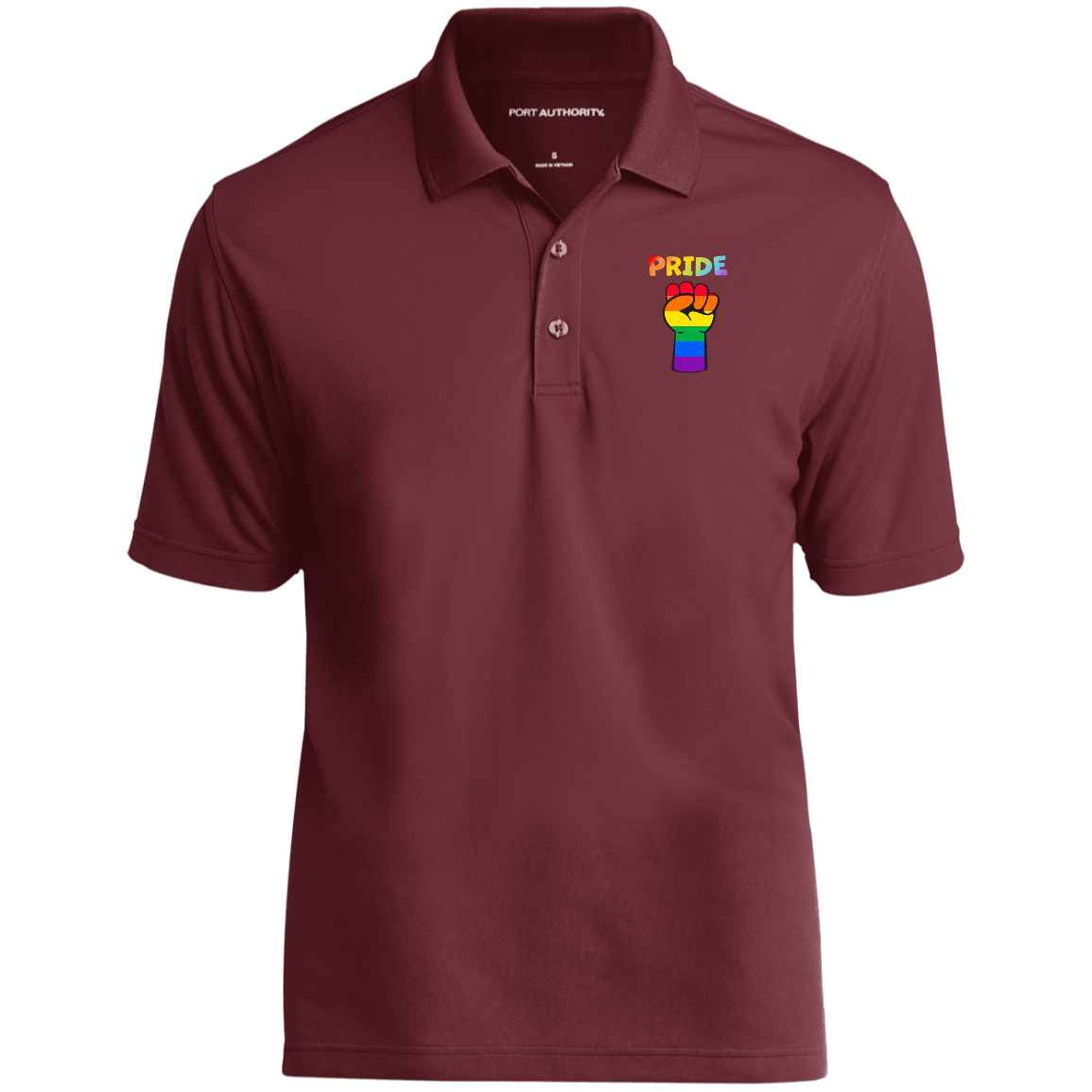 Rainbow Pride Fist Short Sleeve Polo