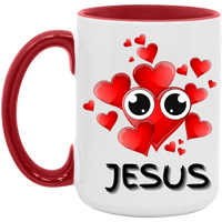 Eye Love Jesus Accent Mug
