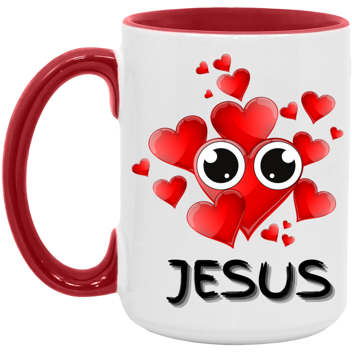 Eye Love Jesus Accent Mug