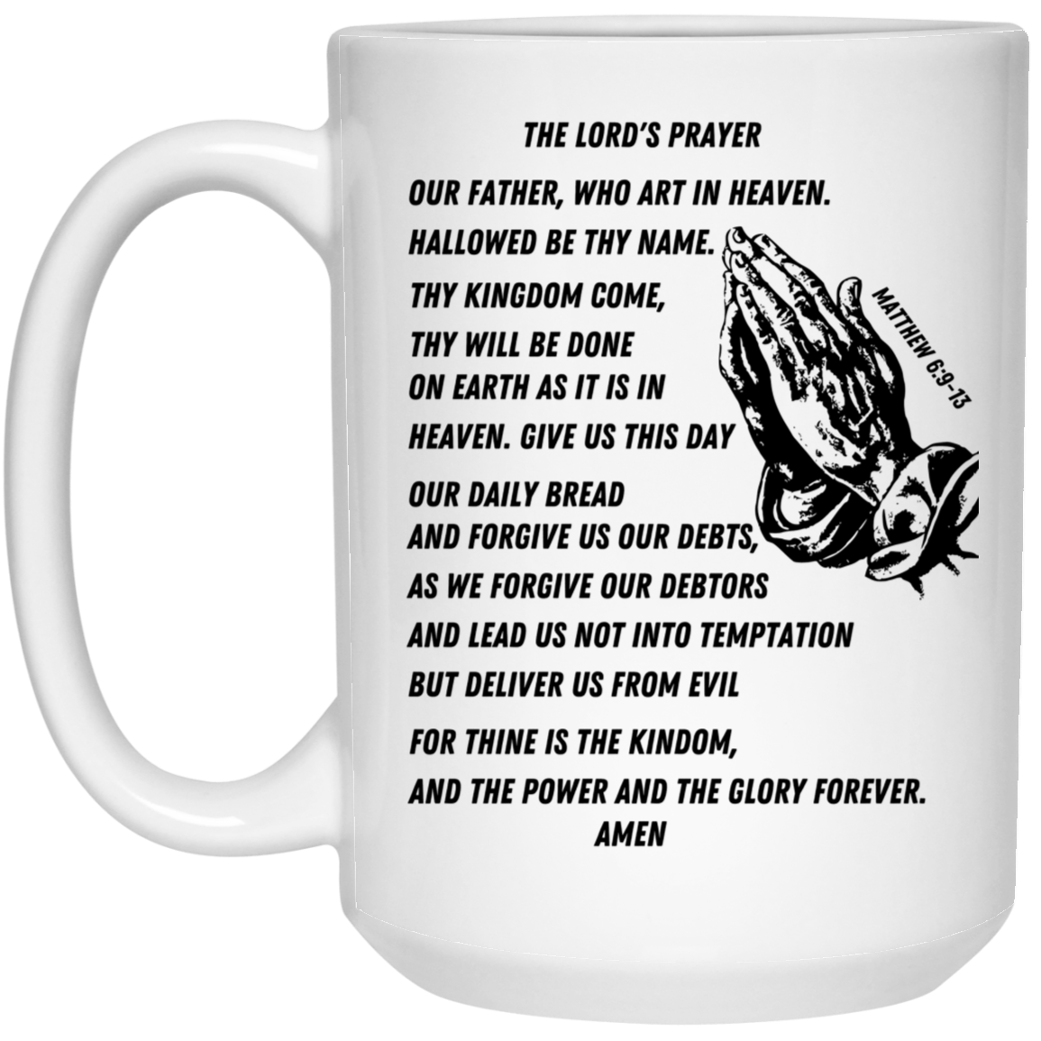 Lord's Prayer White Mug
