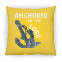 Anchored in the Lord Pillow - White