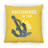 Anchored in the Lord Pillow - White