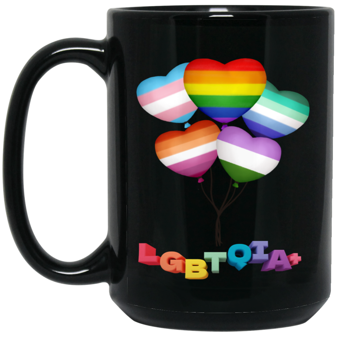 Pride Heart Balloons Mug