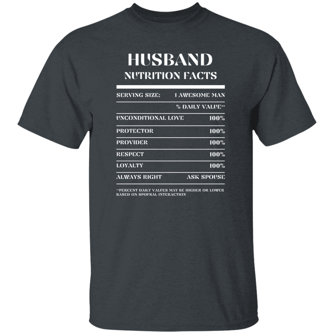 Nutrition Facts T-Shirt SS - Husband - White