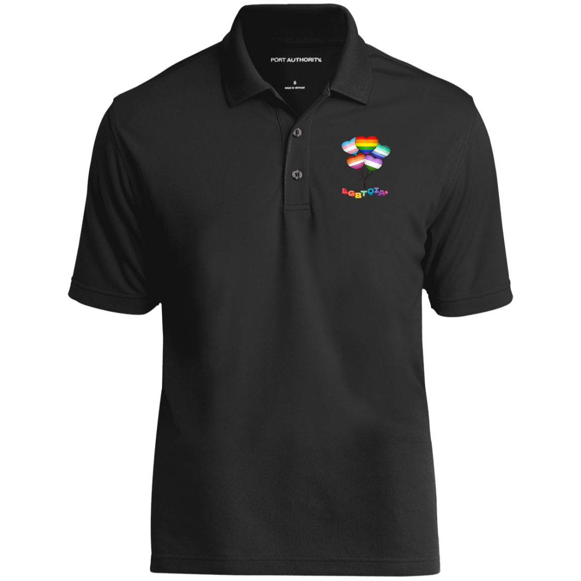 Pride Heart Balloons Short Sleeve Polo