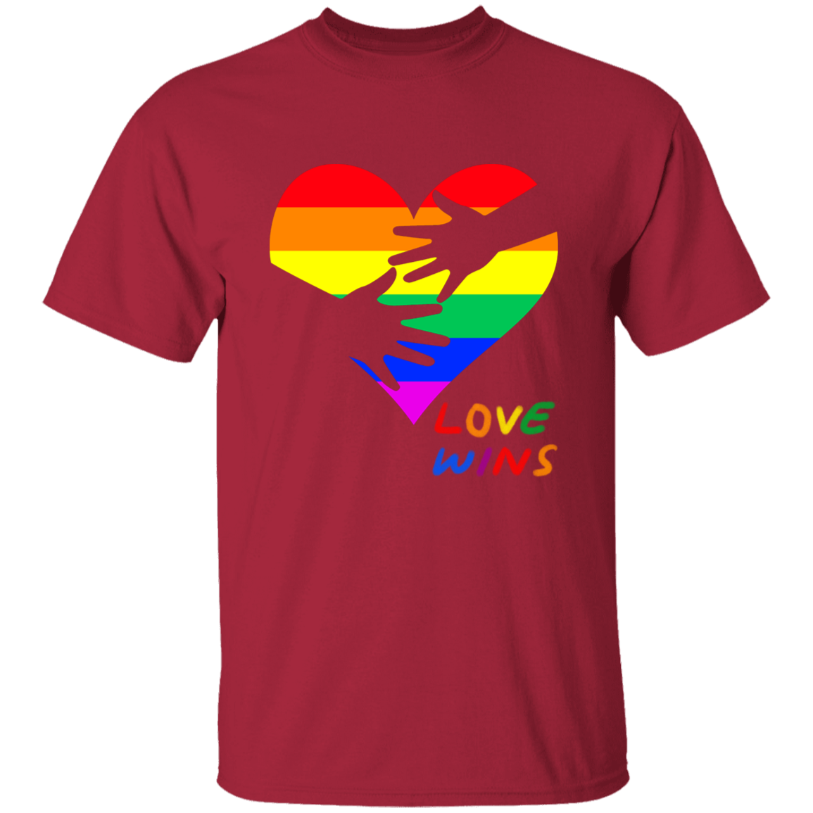 Love Wins Heart Short Sleeve Shirt