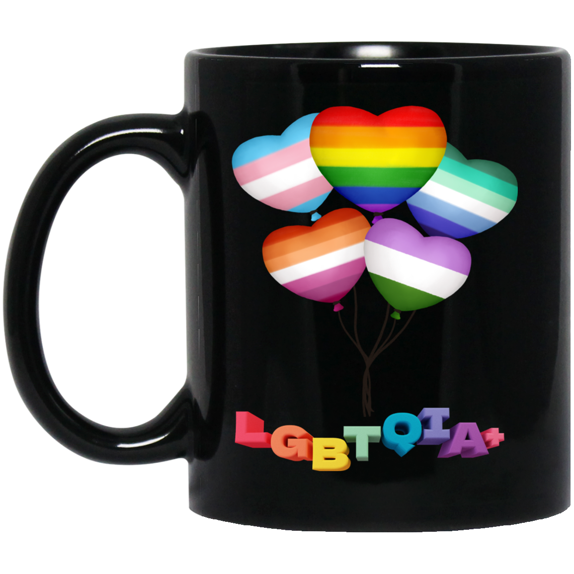 Pride Heart Balloons Mug