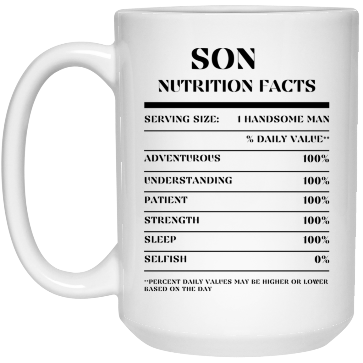 Nutrition Facts Mug - Son