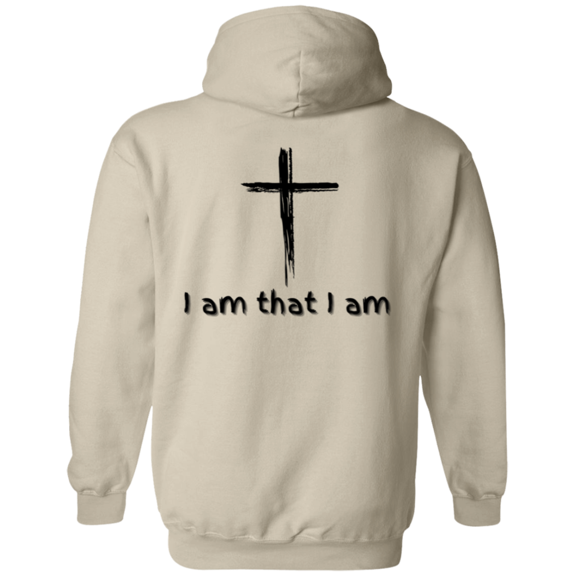 Jehovah Pullover Hoodie Front & Back - Black