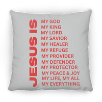 Jesus Is Christian Pillow Red