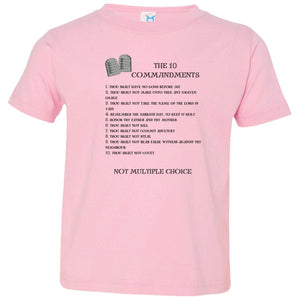 The 10 Commandments Toddler Short Sleeve - Black