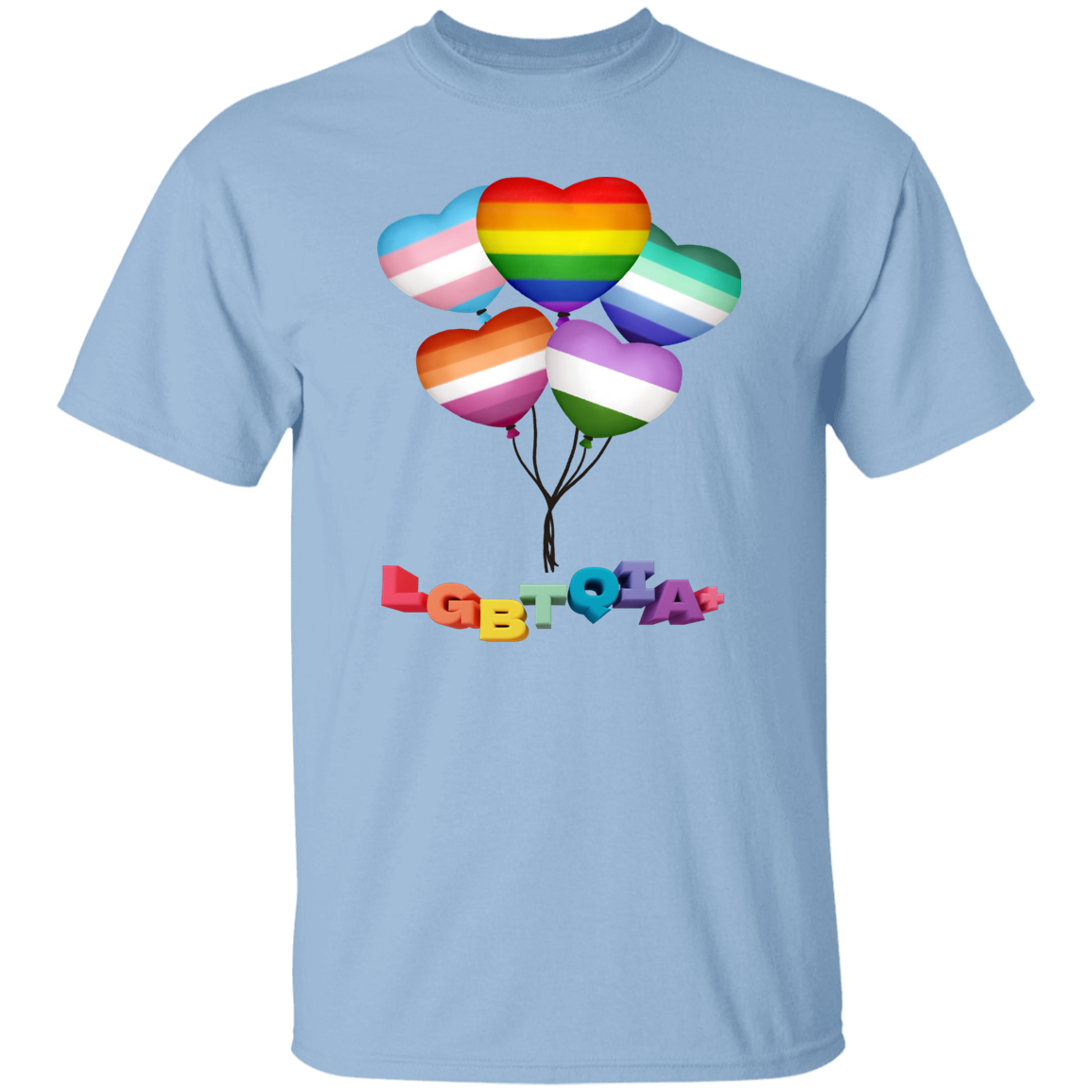 Pride Heart Balloons Short Sleeve Shirt
