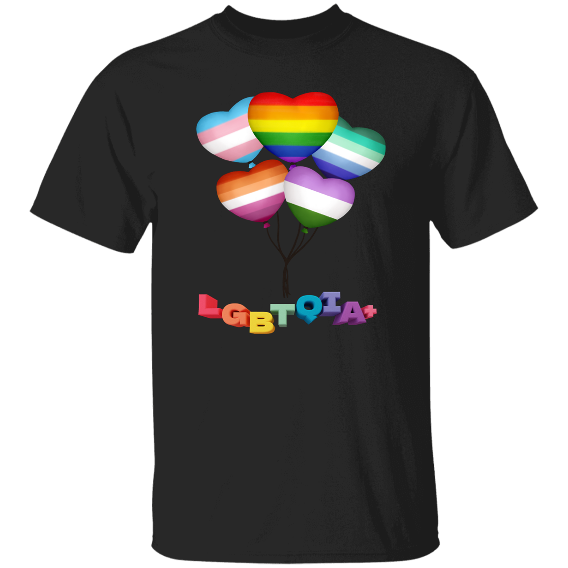 Pride Heart Balloons Short Sleeve Shirt