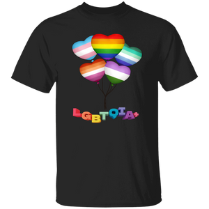 Pride Heart Balloons Short Sleeve Shirt