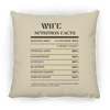 Nutrition Facts Pillow - Wife - Black