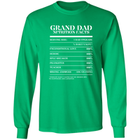 Nutrition Facts T-Shirt LS - Grand Dad - White