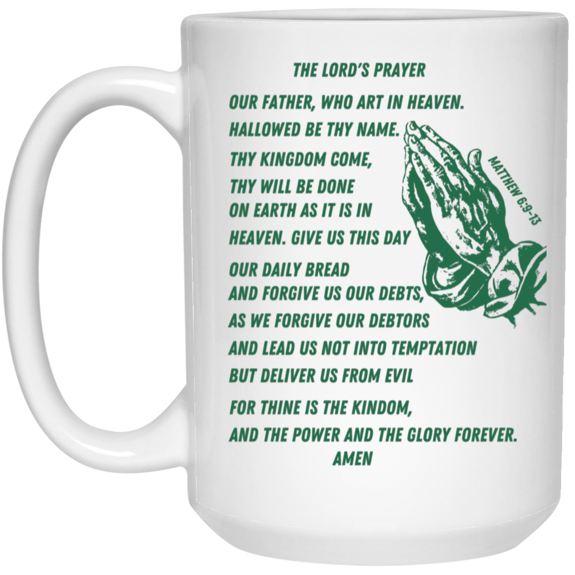 Lord's Prayer Mug Green