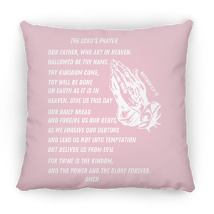 Lord's Prayer White Pillow