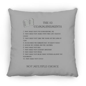 The 10 Commandments Pillow - Black