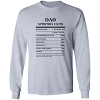 Nutrition Facts T-Shirt LS - Dad - Black