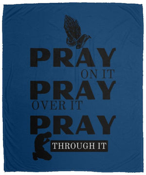 Pray On Cozy Plush Fleece Blanket