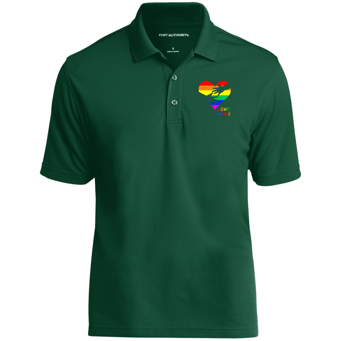 Love Wins Heart Short Sleeve Polo