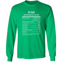 Nutrition Facts T-Shirt LS - Dad - White