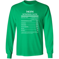 Nutrition Facts T-Shirt LS - Mom - White