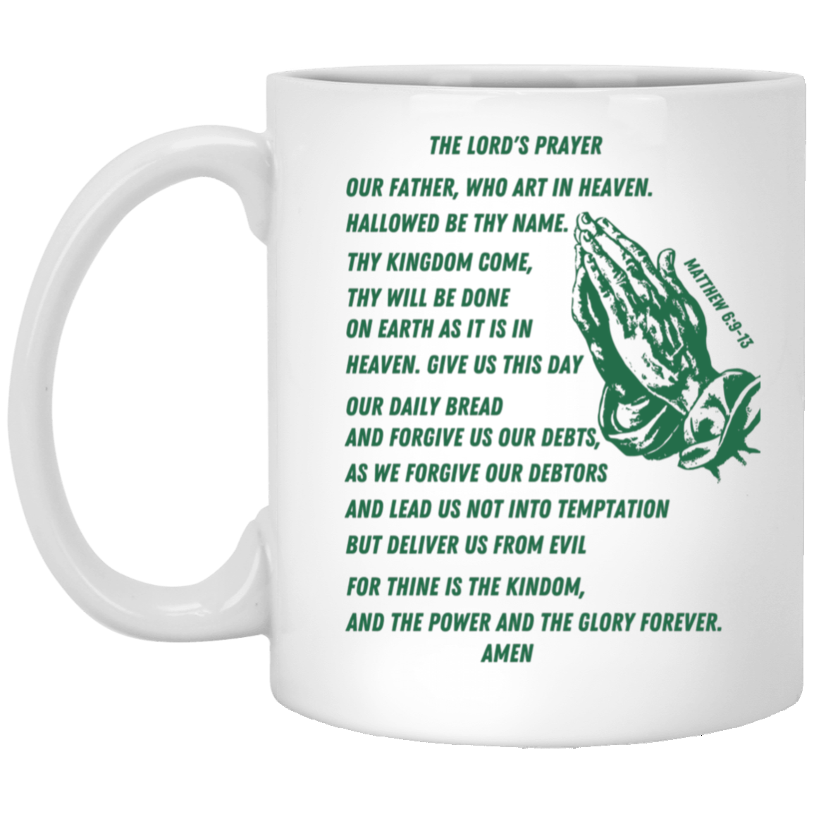 Lord's Prayer Mug Green